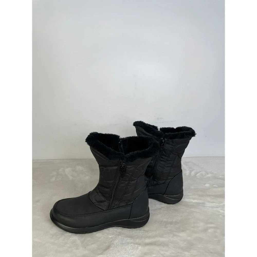 Women's Totes Brand Jara Black Waterproof‎ Winter Snow Boots Size 6m